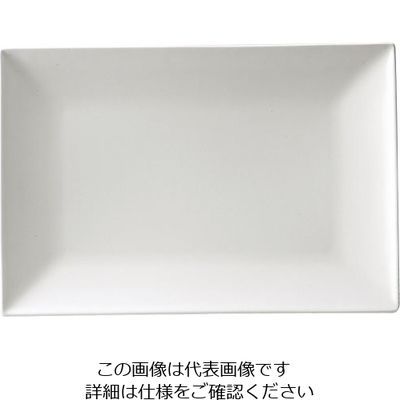 ミヤザキ食器 スパッツィオ レクタンギュラープレート白 (M)9インチ 62-6840-24 1枚（直送品）