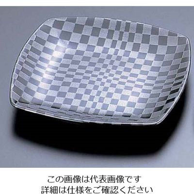エムズジャパン 市松黒 四角小皿 T03ー125 62-6841-78 1枚（直送品）