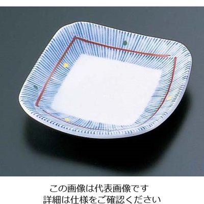 エムズジャパン 錦京十草3.5角皿 T02ー17 62-6841-82 1枚（直送品）