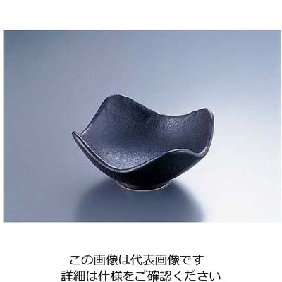 遠藤商事 AZ4ー80 黒ガラス角中鉢 62-6841-92 1個（直送品）