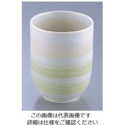 遠藤商事 緑吹刷毛目湯呑 62-6844-38 1個（直送品）