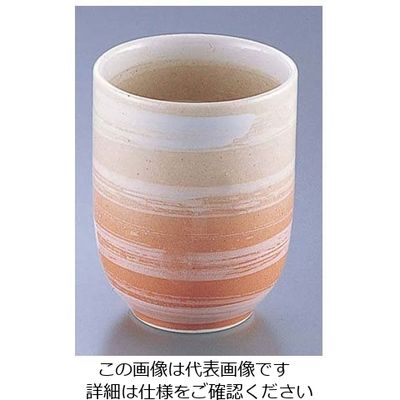 遠藤商事 朱吹刷毛目湯呑 62-6844-39 1個（直送品）