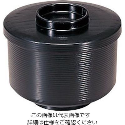 若泉漆器 千筋飯器 黒内朱 1ー224ー10 62-6854-11 1個（直送品）