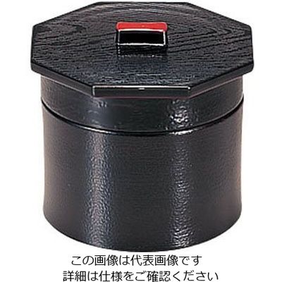 遠藤商事 3寸武蔵野椀 黒刷毛目2段 1ー229ー2 62-6854-16 1個（直送品）