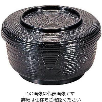 若泉漆器 割子飯器 黒 1ー224ー5 62-6854-18 1個（直送品）