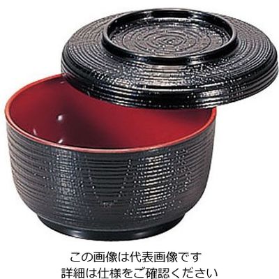 若泉漆器 割子飯器 小 黒内朱塗 1ー224ー2 62-6854-21 1個（直送品）