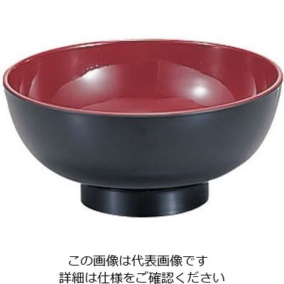 若泉漆器 4.0寸腰高椀 黒内朱 1ー190ー10 62-6854-28 1個（直送品）