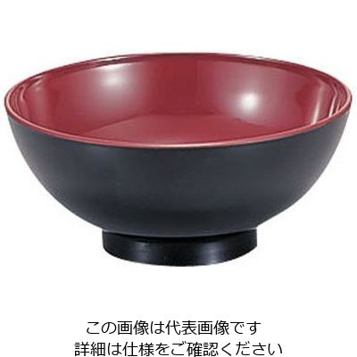 若泉漆器 4.0寸椀 黒内朱 1ー190ー11 62-6854-29 1個（直送品）