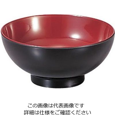 若泉漆器 3.8寸汁椀 黒内朱 1ー190ー14 62-6854-32 1個（直送品）