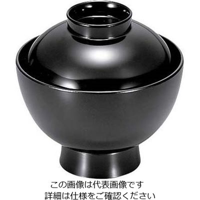 若泉漆器 小丸椀 1ー156ー1 黒 62-6854-76 1個（直送品）