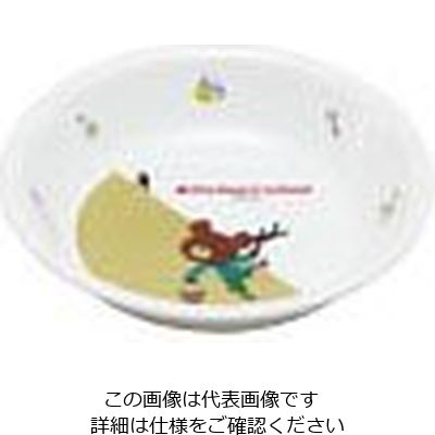 関東プラスチック工業 メラミンお子様食器「くまのがっこう」 深皿 Mー1305TA 62-6855-43 1枚（直送品）