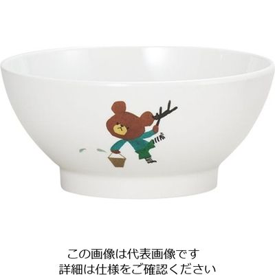 関東プラスチック工業 メラミンお子様食器「くまのがっこう」 飯椀 CMー7TA 62-6855-46 1個（直送品）