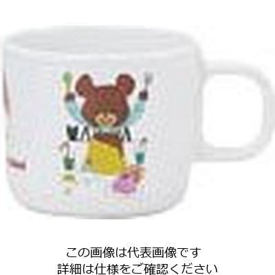 関東プラスチック工業 メラミンお子様食器「くまのがっこう」 マグカップ Mー1301TA 62-6855-48 1個（直送品）