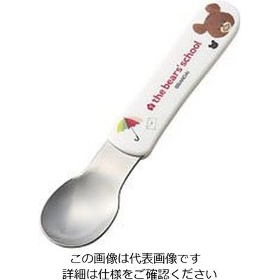 関東プラスチック工業 メラミンお子様食器「くまのがっこう」 スプーン Mー1408TA 62-6855-50 1個（直送品）