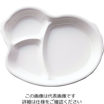台和 バランスキッズ ひよこプレート ホワイト MC45 1枚 62-6855-53（直送品）