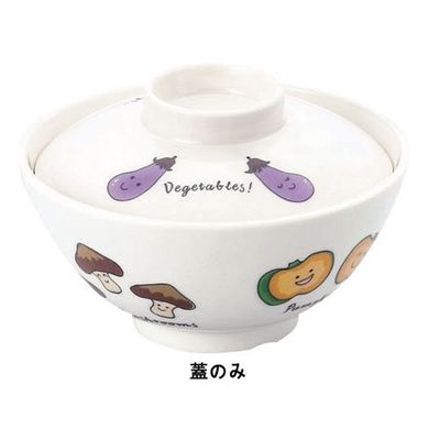 遠藤商事 メラミンお子様食器「ベジタ村」 61ーVV 椀 蓋 62-6856-63 1個（直送品）