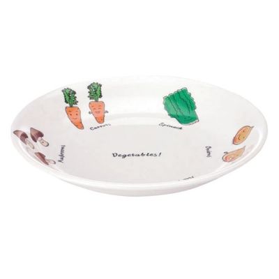 遠藤商事 メラミンお子様食器「ベジタ村」 54ーVV 18cm皿 62-6856-68 1枚（直送品）