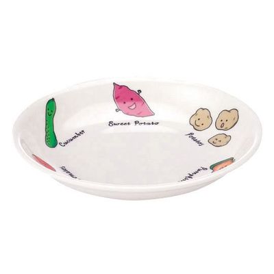 遠藤商事 メラミンお子様食器「ベジタ村」 53ーVV 13cm皿 62-6856-69 1枚（直送品）