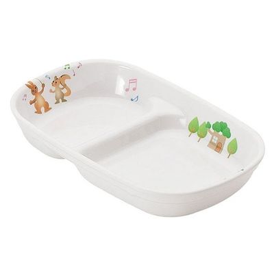 遠藤商事 メラミンお子様食器「プチまる」 780ーPM 二菜皿 62-6856-85 1枚（直送品）
