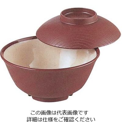 遠藤商事 二色種丼(蓋付) SWー123 ブラウン/内ストーン 62-6858-35 1個（直送品）