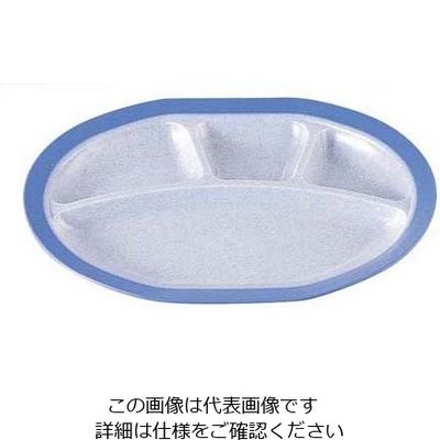 遠藤商事 二色小判皿・本体 SWー126 ブルー/内小石目 62-6858-41 1枚（直送品）