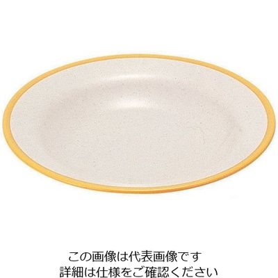 遠藤商事 二色カレー皿 SWー127 イエロー/内ストーン 62-6858-45 1枚（直送品）