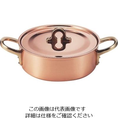 新光金属 エンペラー 浅型鍋24cm (3.8L) S-2193 1個 62-8166-36（直送品）