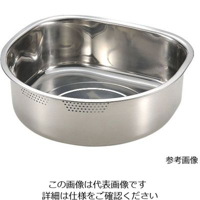 アズワン 18ー8D型穴明洗桶 ゴム付 30cm(6.1L) 62-8178-94 1個（直送品）