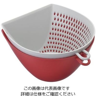 曙産業 チリトリ ザルボウルL レッド MZ-3526 1個 63-1249-89（直送品）