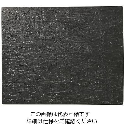 遠藤商事 平長角皿 1/2サイズ用 漆黒(しっこく) 63-1260-33 1個（直送品）