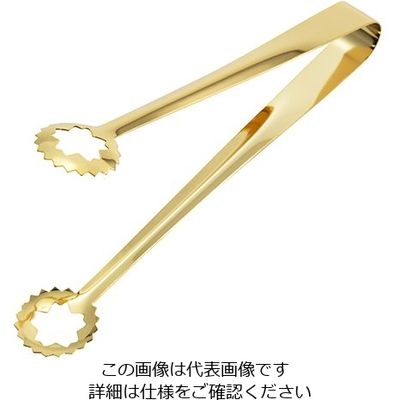 丸山ステンレス 穴あきトング ゴールド 10911902 1個 63-1289-41（直送品）