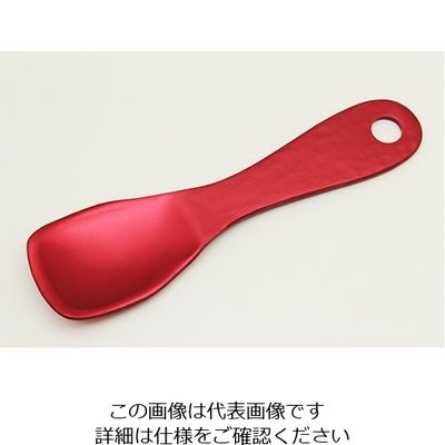 関川鋼販 アルミ アイスクリームスプーン 槌目 レッド 11910003 1個 63-1289-45（直送品）