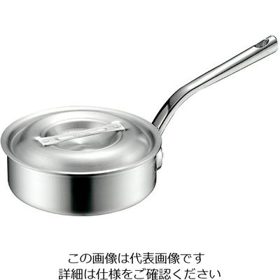 エムテートリマツ プロガストアルミ浅型片手鍋(目盛付) 24cm 63-1416-85 1個（直送品）
