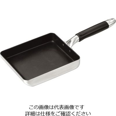 エムテートリマツ ニューIHミラー玉子焼(角底圧着) 15×18cm 63-1418-57 1個（直送品）