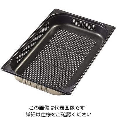 エムテートリマツ 18-8ノンスティックGNパンII（穴明） 1/1 65mm 1個 63-1420-73（直送品）