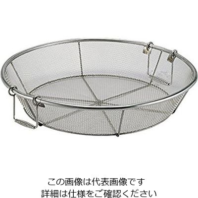 エムテートリマツ 18ー8浅型揚げザルバネ(取手付) 55cm 63-1421-10 1個（直送品）