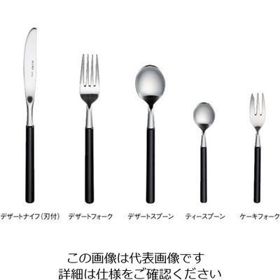 ワダコーポレーション 18ー8エデン(黒柄) バターナイフ 278368 1本 63-1685-56（直送品）