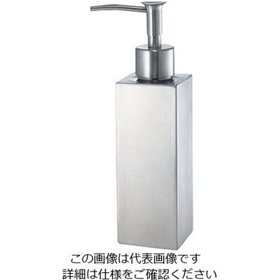佐藤金属興業 18ー8マトリス ソープディスペンサー スクエア 470134 1個 63-1690-95（直送品）
