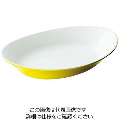 台和 カフェプレートセレクション オーバルプレート SSー910 レモンホワイト(LEW) 319366 1個 63-1726-85（直送品）