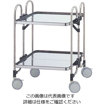 金沢車輌 ST折たたみ収納ワゴン EKAWー4 4段 443079 1個 63-1777-65（直送品）