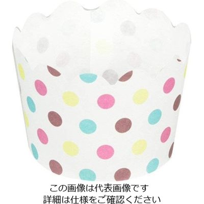 パール金属 ベイクイージー 紙製マフィンカップ 60mm(ドット) 12枚入 D-2675 1袋(12枚) 63-2749-12（直送品）