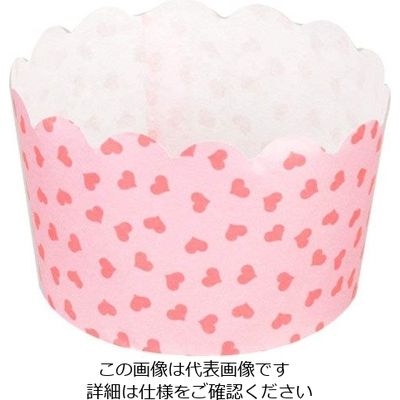 パール金属 ベイクイージー 紙製マフィンカップ 70mm(プチハート) 12枚入 D-2677 1袋(12枚) 63-2749-14（直送品）