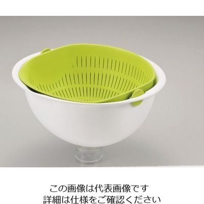 パール金属 ミラくるザル・ボウル 小 グリーン C-5724 1個 63-2747-53（直送品）