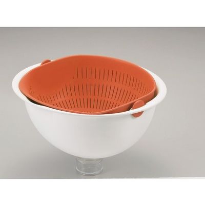 パール金属 ミラくるザル・ボウル 小 オレンジ C-5725 1個 63-2747-54（直送品）