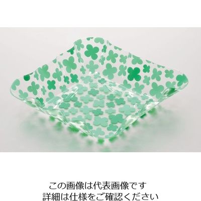 パール金属 アレンジDECO PETスクエアプレート S クローバー D-1150 1個 63-2748-04（直送品）