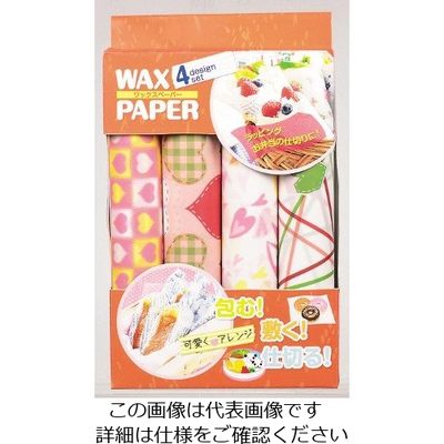 パール金属 アレンジDECO ワックスペーパー 21.8×25cm 32枚入 ハッピー D-1160 1袋(32枚) 63-2748-11（直送品）