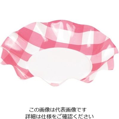 パール金属 アラモード WAVEペーパー浅ボウル 17cm 5枚入 レッドチェック D-263 1袋(5枚) 63-2749-06（直送品）