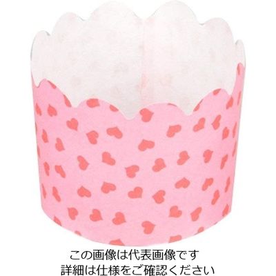 パール金属 ベイクイージー 紙製マフィンカップ 60mm(プチハート) 12枚入 D-2672 1袋(12枚) 63-2749-09（直送品）