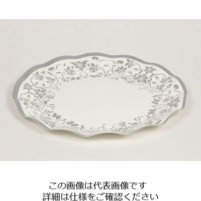 パール金属 リトルリッチ WAVEペーパープレート 5枚入 シルバー D-314 1袋(5枚) 63-2749-39（直送品）