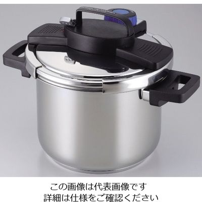 パール金属 3層底ワンタッチレバー圧力鍋 5.5L H-5389 1個 63-2752-77（直送品）